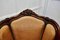 Silla de salón francesa de nogal tallado de seda, años 50, Imagen 5