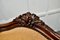 Silla de salón francesa de nogal tallado de seda, años 50, Imagen 6