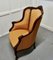 Französischer Salon Stuhl aus geschnitztem Nussholz & Seide, 1950er 10