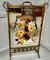 Large Victorian Brass and Roses Painted Mirror Fire Screen, 1880s, Image 2