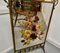 Large Victorian Brass and Roses Painted Mirror Fire Screen, 1880s 5