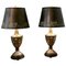 Grandes Lampes de Bureau Toleware en Bronze, 1960s, Set de 2 1