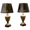 Large Bronze Colored Toleware Table Lamps, 1960s, Set of 2 1