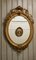 Espejo de pared francés rococó oval dorado, década de 1850, Imagen 10