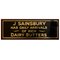 Art Deco Bacon Advertising Sign in Gold on Black Mirror from J.S.Sainsburys, 1910s 1