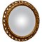 Carved Convex Gilt Wall Mirror, 1950s, Image 1