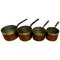 19th Century Scottish Tinned Copper Pots by James Grayson, 1890s, Set of 4 1