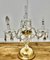 French Brass and Crystal Chandelier Table Lamp Girandole, 1920s 6