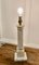 Weiße korinthische Säulen-Tischlampe aus Marmor, 1900er 2