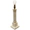 Weiße korinthische Säulen-Tischlampe aus Marmor, 1900er 1