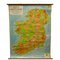 Large University Chart Physical Map of Ireland by Bacon, 1920s 1