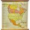 Large University Chart Political Map of North America by Bacon, 1920s 1