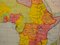 Mapa físico de África universitaria grande de Bacon, años 20, Imagen 4