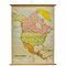 Large University Chart Political Map of North America by Bacon, 1920s 1
