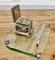 Art Deco Glass and Brass Desk Inkwell with Pen Rest, 1920s, Image 6