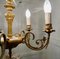 Rococo Style Gilded Brass 5-Branch Chandelier, 1910s 8