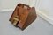 Victorian Oak Coal Box with Liner and Shovel, 1880s, Set of 2 7