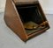 Victorian Oak Coal Box with Liner and Shovel, 1880s, Set of 2 5
