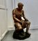 Statuina grande in gesso del fabbro seduto, anni '20, Immagine 3