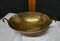 Indian Oval Beaten Brass Dish with Swan Handles, 1900s 2
