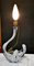 Lámpara Baccarat en forma de cisne de cristal, años 40, Imagen 4