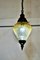 French Art Deco Crackle Glass Hanging Pendant Light, 1920s, Image 4