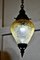French Art Deco Crackle Glass Hanging Pendant Light, 1920s, Image 5