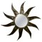 French Industrial Sunburst Mirror in Polished Steel, 1960s 1