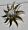 French Industrial Sunburst Mirror in Polished Steel, 1960s 4