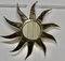 French Industrial Sunburst Mirror in Polished Steel, 1960s 2