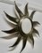 Espejo en forma de sol francés industrial de acero pulido, años 60, Imagen 3