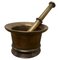 French Bronze Pestle and Mortar, 1870s, Set of 2 1
