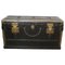 French Country House Leather and Brass Bound Chest 1