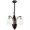 Large French Art Deco Chrome Ceiling Pendant, 1920s 1