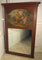 Large 19th Century French Oak Trumeau Mirror, Oil on Canvas, 1890s 3