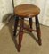 Victorian Elm Farmhouse Kitchen Stool, 1880s 3