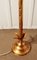 French Art Deco Gold Palm Leaf Toleware Floor Lamp, 1950s 3
