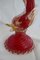 Venetian Hollywood Regency Red Murano Glass Fish/Dolphin Table Lamp, 1940s 2