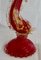 Venetian Hollywood Regency Red Murano Glass Fish/Dolphin Table Lamp, 1940s, Image 3