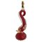 Venetian Hollywood Regency Red Murano Glass Fish/Dolphin Table Lamp, 1940s 1