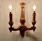 Lámpara de pared doble estilo Regency de madera tallada, década de 1900, Imagen 3