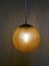 Large Amber Globe and Chrome Hanging Lights, 1960, Set of 6 9