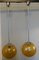 Lámparas colgantes de cromo y esfera grande de ámbar, 1960. Juego de 6, Imagen 6