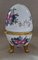 Portagioielli vintage in ceramica a forma di uovo Rose Chintz con coperchio incernierato, anni '90, Immagine 4