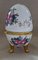 Vintage Rose Chintz Egg Shaped Ceramic Trinket Box with Hinged Lid, 1990s 4