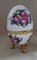 Vintage Rose Chintz Eiförmige Keramik Schmuckschatulle mit Klappdeckel, 1990er 3