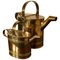 Victorian Brass Hot Water Jugs, 1850, Set of 2 1