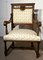 French Gothic Walnut Library Throne Chairs, 1870, Set of 2 5
