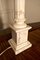 Large White Marble Corinthian Column Table Lamp, 1900s 4