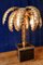 French Palm Tree Tole Ware Table Lamps, 1980s, Set of 2 3
